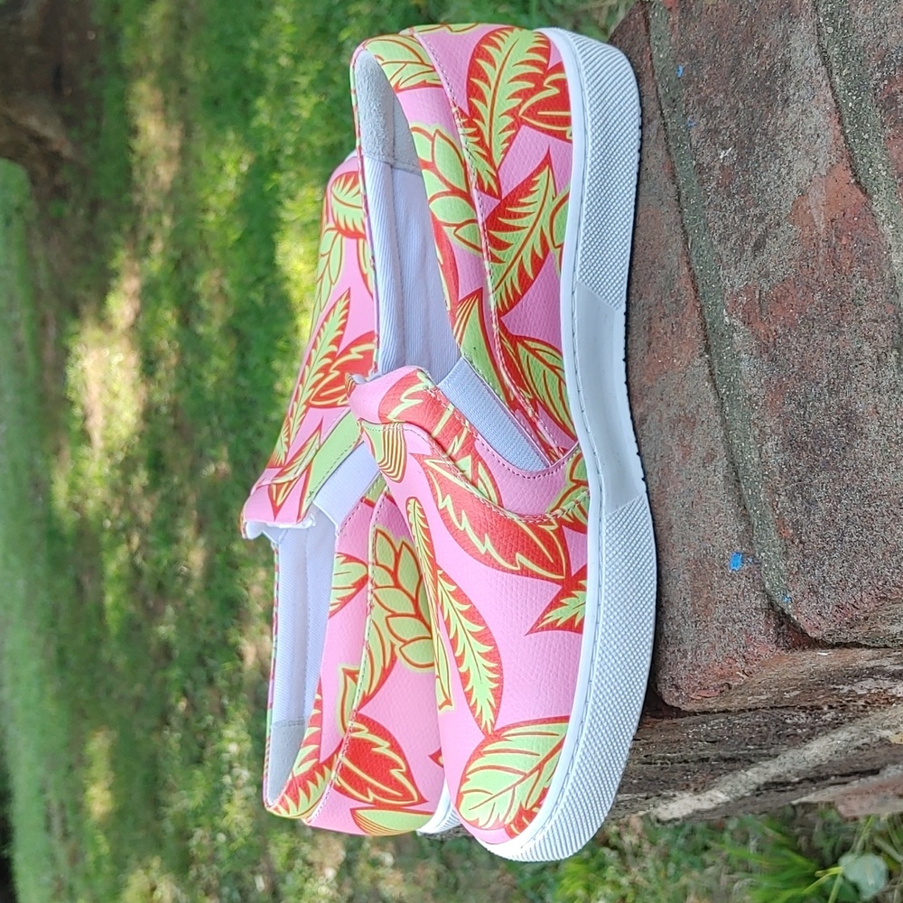 Moschino Tropical Leaf Sneaker Size 6 - Picture 4 of 12